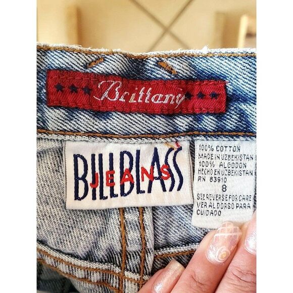 Vintage Bill Blass Womens Pants Blue M Brittany 90s Y2K Straight Leg Jeans 8 - Picture 3 of 8
